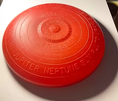 Vintage Flying Saucer Disc Wham-O Frisbee 1960’s Red Solar System Planets Used • $34