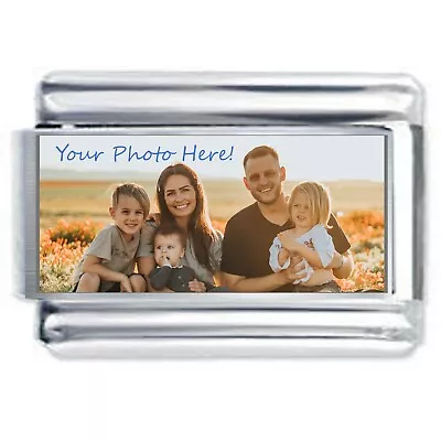 £8.66 • Buy Daisy Charm - Custom Made LARGE  PHOTO - Compatible With Italian Charm Bracelets