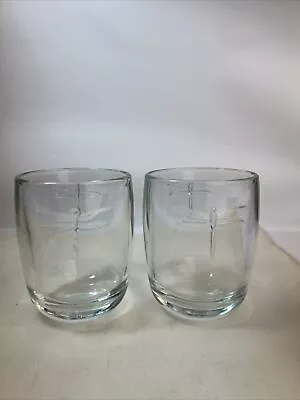 Set Of 2 La Rochere Embossed Dragonfly Clear Tumbler Made In France • $23.50