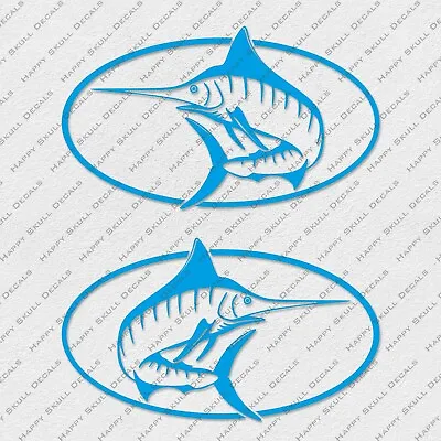 Trophy Boat  Marlin Logo Decals 2 22.25  Long • $37.15