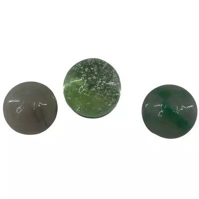 Vitro Agate Toy Marbles Green Gray Swirl Marble Clear Bubble Marble • $12