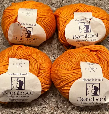 Elsebeth Lavold Bambool 92 Yards Yarn Made In Italy Color 27 Golden Yellow 4 Skn • $30