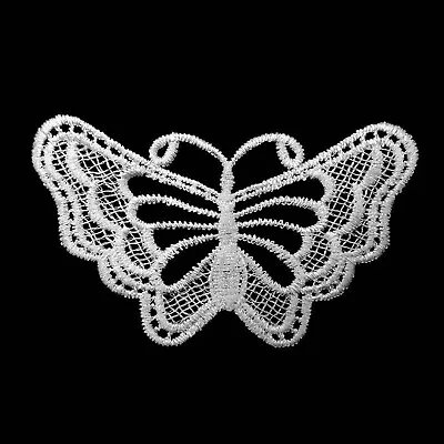  Embroidery  Butterfly Motifs Applique Guipure Venise Lace Trim  • £2.19