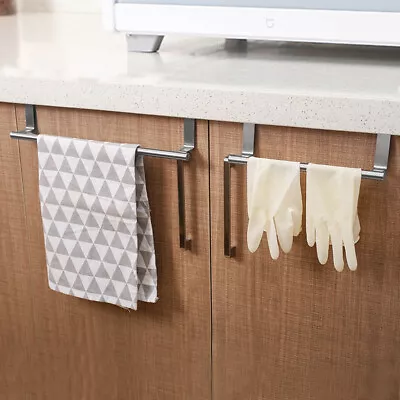 £4.99 • Buy Stainless Steel Towel Rack Holder Cabinet Wall Mounted Stand Kitchen Accessories