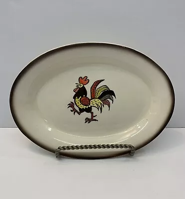 Metlox Poppytrail  Red Rooster  11  Oval Serving Platter MCM   NICE Vintage • $12.99