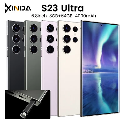 6.8 HD LTE Smartphone XINDA S23+Ultra 3GB+64GB 4000mAh Built-in Pen 4G Android • $175