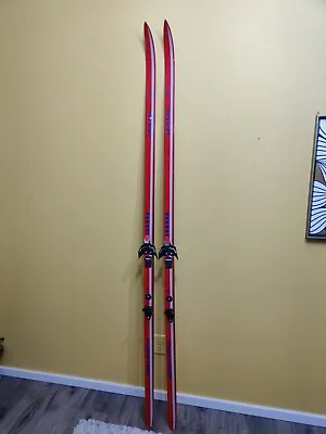 Fischer Step 215 Cm Cross Country Waxfree Skis + Rottefella 75mm 3 Pin Bindings • $43.16