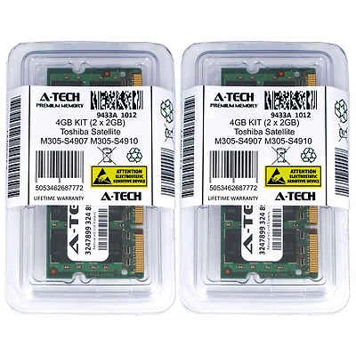 $21.99 • Buy 4GB KIT 2 X 2GB Toshiba Satellite M305-S4907 M305-S4910 M305-S4915 Ram Memory
