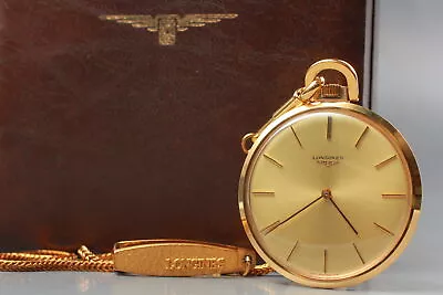 [ NEAR MINT In Box ] Vintage Longines Manual Gold Pocket Watch From JAPAN W63 • £340.31