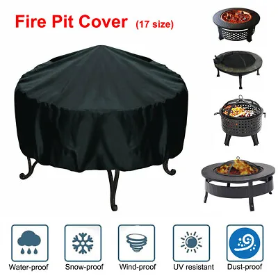 Round BBQ Cover Small Waterproof Outdoor Garden Barbecue Grill Storage Protector • $11.99