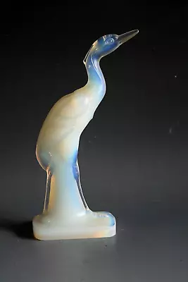 An Art Deco Sabino Opalescent Glass Heron Figure • $351.89