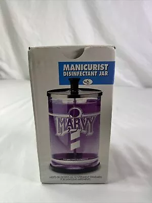 Vintage Marvy No.6 Disinfectant & Germicide Barber Shop Glass Jar • $14.99