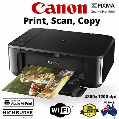 $98 • Buy Canon Pixma Home MG3660 Inkjet Printer All In One Print A4 Photo Document Wi-Fi