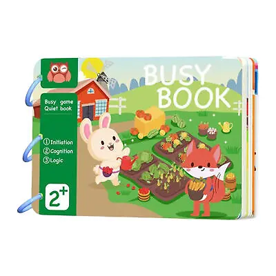 Busy Book For Kids Montessori Sensory Educational Toy Toddler Preschool Activity • $30.84