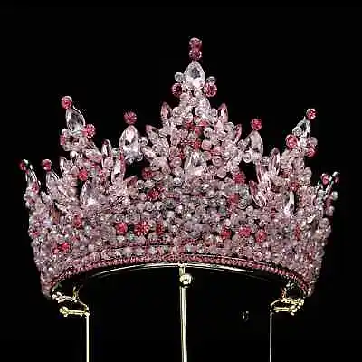 Baroque Vintage Crystal Bridal Tiaras Crowns Rhinestone Wedding Hair Accessories • $80.15