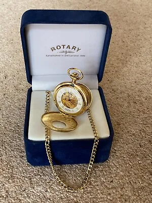 £40 • Buy Pocket Watch Full Hunter Gold Plated  With Chain. Working.