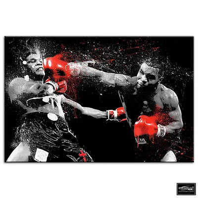 Mike Tyson Boxer SPORT     Sports BOX FRAMED CANVAS ART Picture HDR 280gsm • £19.99