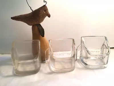 3 VINTAGE Hendryx Glass Bowl Bird Feeders To Fit Wire Cage With Slats SEE Photos • $15