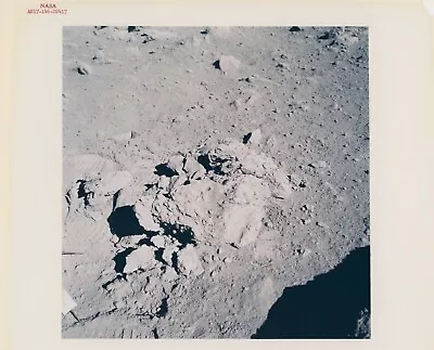 1972 Original NASA Apollo 17 Photograph Last Site Explored MOON Rocks Footprints • $378.98