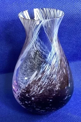 Caithness Amethyst Glass Swirl Bud Vase • £8