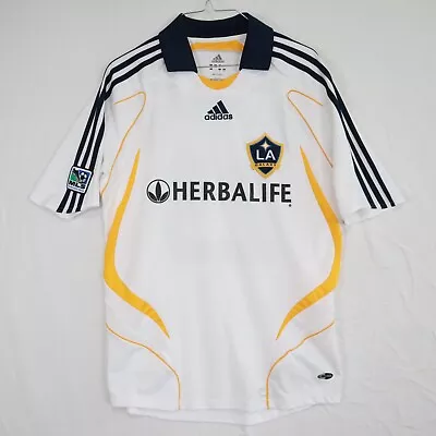 David Beckham LA Galaxy Jersey Mens Small Adidas Clima365 MLS Soccer Herbalife • $34.99