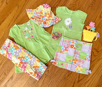 RARE Gymboree Butterfly Blossoms 7-Piece Outfit Lot Size 4 4T (slim Capris) • $69.99