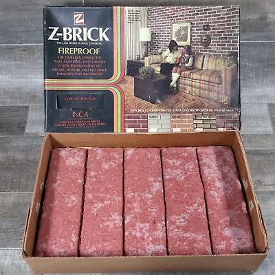 VTG Z-Brick Inca Facing Brick 17.5 Bricks Red Color Used Style W/ Original Box • $24.89