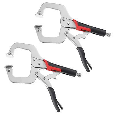 11  Locking C Clamp With Swivel Pad Welding Holding Tools 2pcs • $16.99