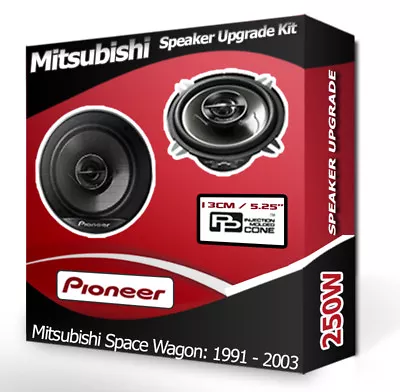 Mitsubishi Space Wagon Rear Door Speakers Pioneer 130m Car Speaker Kit 250W • $68.37