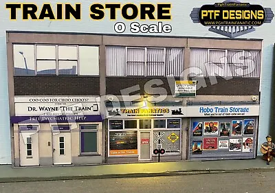 O Scale Scratch Built  TRAIN STORE” Building Flat W/LED 🚂 MTH Lionel • $19.99