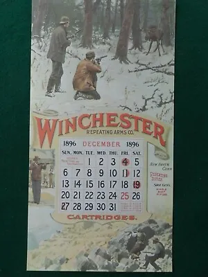 Winchester Firearms Advertising Poster A.B. Frost Hunting 1896 Calendar No Pad  • $7.50