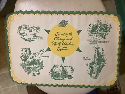 Vintage Chicago & North Western Railway System  Placemat  Train • $15