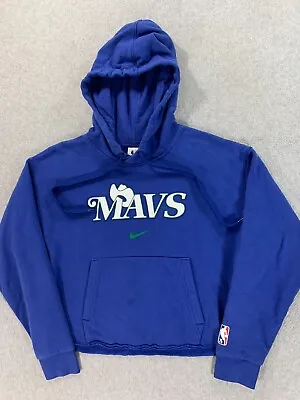 Dallas Mavericks Nike NBA Cutoff Hoodie Sweatshirt (Women's Medium) Blue • $26.99