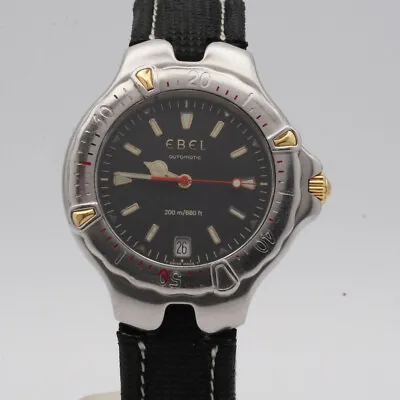 $642.78 • Buy Ebel Sportwave Men's Watch Steel Automatic With Leather Band Steel Bezel 6120541