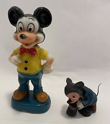 Two Vintage Mickey Mouse Pastic Toys • $12.77