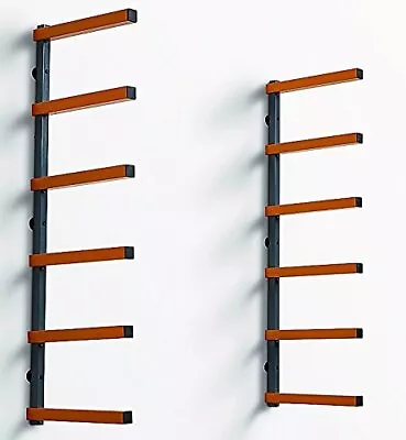 BORA PBR-001 Wood Organizer & Lumber Storage Metal Rack 6-Level Wall Mount • $58