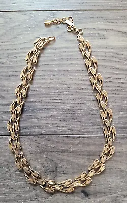 Vintage Monet Choker Necklace Gold Tone Signed Monet J03 • $38