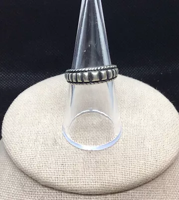 $18.99 • Buy Antique Sterling Silver 925 Unique Block Design Ring Sz 7 V949