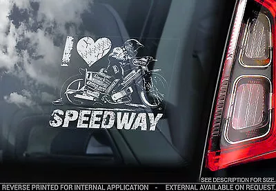 I Love Speedway - Car Window Sticker -  Coventry Bees Motorbike Racing - TYP2 • £3.99