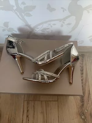 £9.99 • Buy Quiz Diamante Silver Sandals Size 5/38