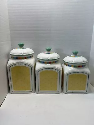 Villeroy & Boch Twist Alea Charm Set Of 3 Canisters Limone 1748 Small Med Large • $139.99