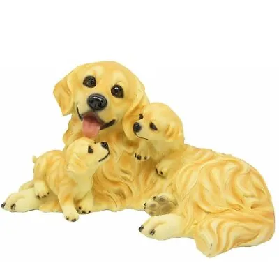 Golden Labrador Retriever Mom & Puppy Dog Lawn Garden Indoor Outdoor Statue • $14.95