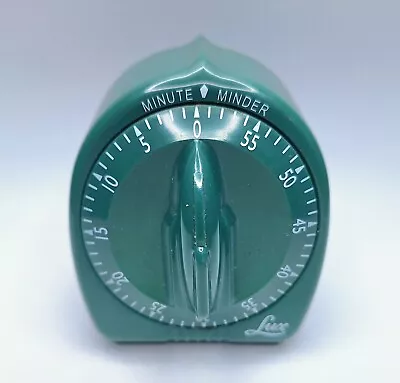 Vtg Robertshaw Lux Minute Minder Green Kitchen Timer Space Ship Knob Exc Cond  • $10