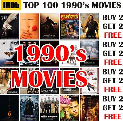£3.99 • Buy IMDb Top 100 Best Films 1990's Posters A4 A3 Size BUY 2 GET 2 FREE (pt23)