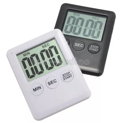 Large LCD Digital Kitchen Cooking Timer Count-Down Up Clock Loud Alarm Magnetic • $1.70