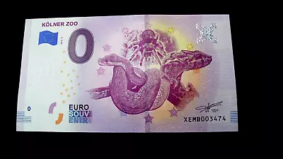 Cologne Zoo Coln 0 Euro Souvenir Banknote Money Note Bird Spider Note Spyder! • £5.09