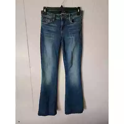 J Brand Lovestory Flare Jeans Dark Wash Size 27 Low Rise Boho Bohemian Hippie • $20