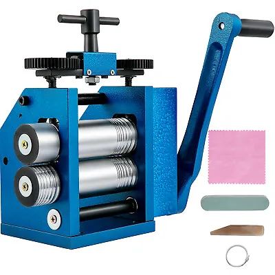 VEVOR 4.4  112mm Rolling Mill 2 Roller Assembled Jewelry Press Tableting Tool • $130.99