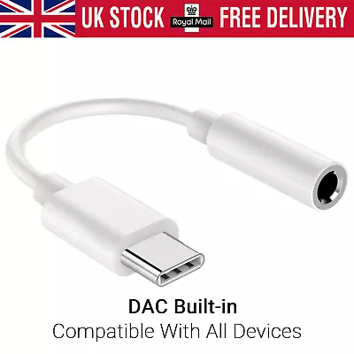 Samsung S24 USB Type C TO 3.5mm AUX Audio Jack Headphone Adapter Splitter Cable • £3.49