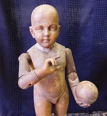 $1975 • Buy Very Old  24  Tall Hand Carved  Santo Nino  Vintage Santos, Christ Child
